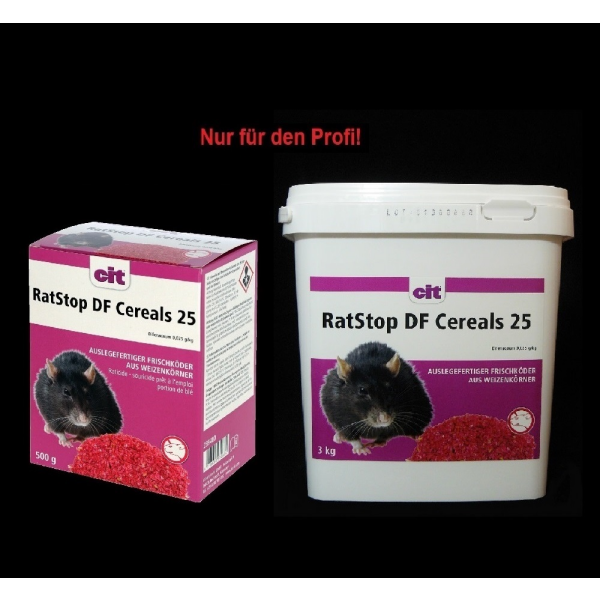 RatStop DF Cereals 25 Difenacoum | Rattengift