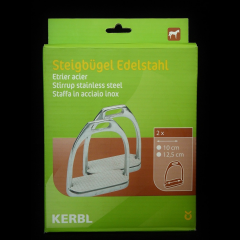 Kerbl Steigbügel Edelstahl 10 cm Trittbreite paarweise